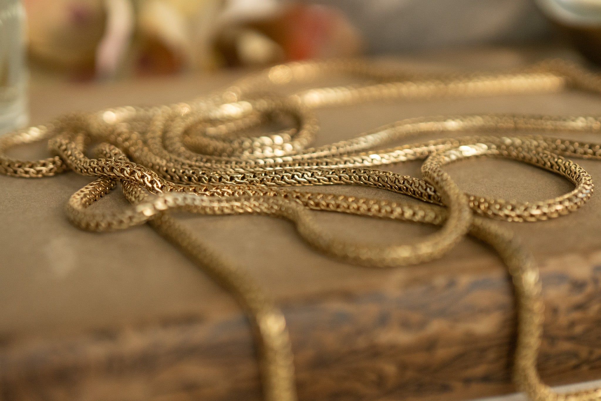 ANTIQUE 9CT GOLD S LINK GUARD CHAIN - 63 INCHES - 41.9G image 9