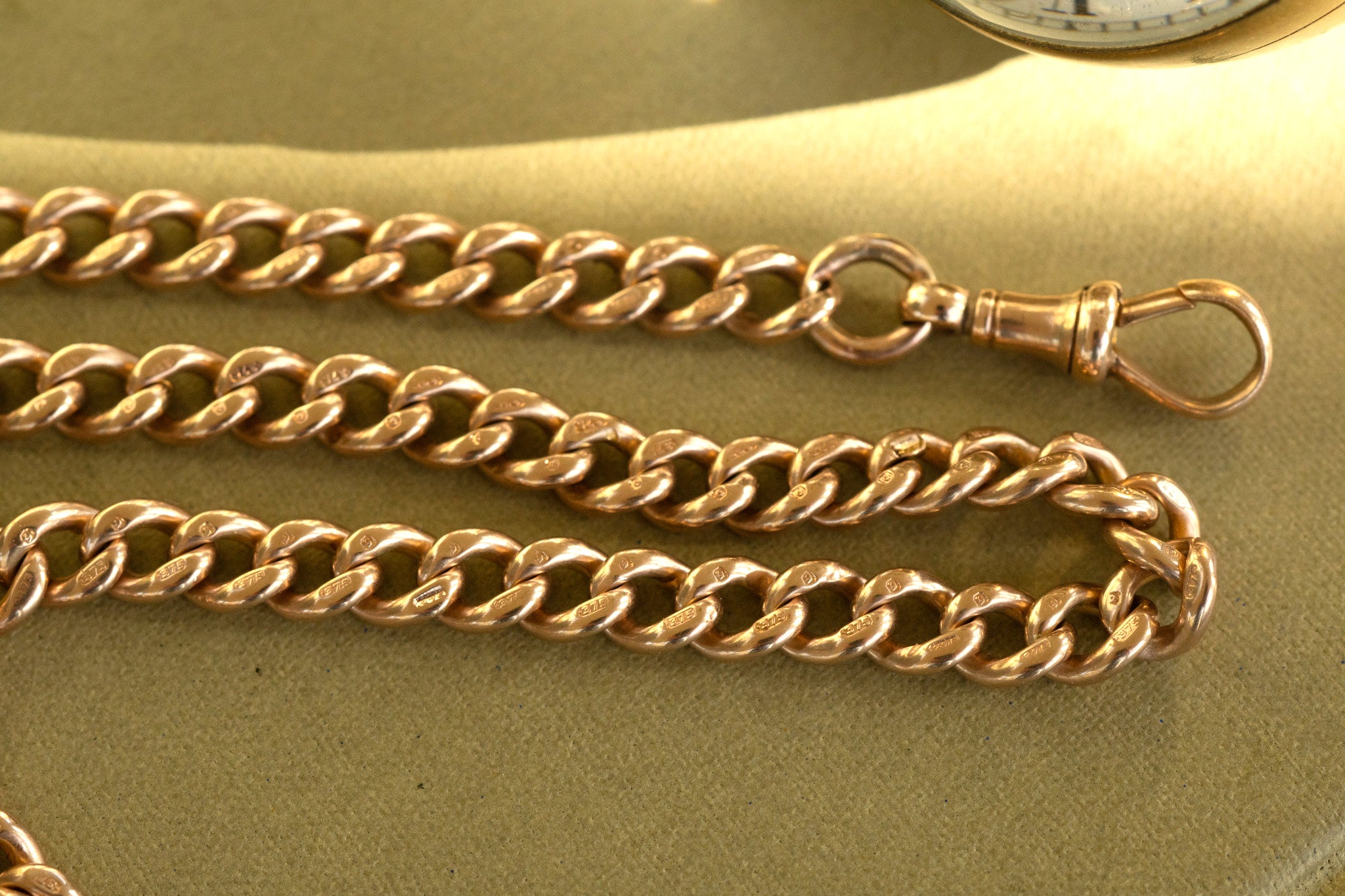 ANTIQUE SOLID ALBERT WITH SWIVEL CLASP AND T BAR image 2