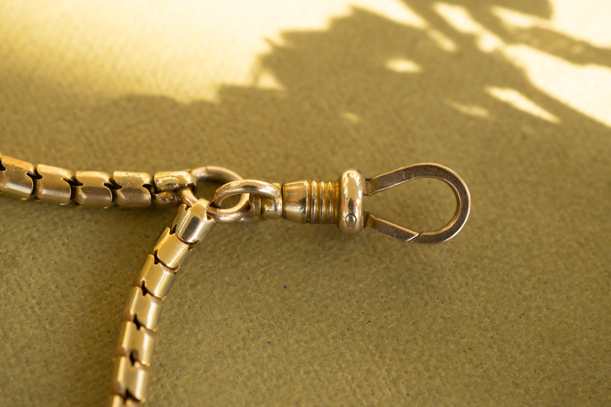 ANTIQUE LONG SNAKE CHAIN WITH ALBERT CLASP image 3