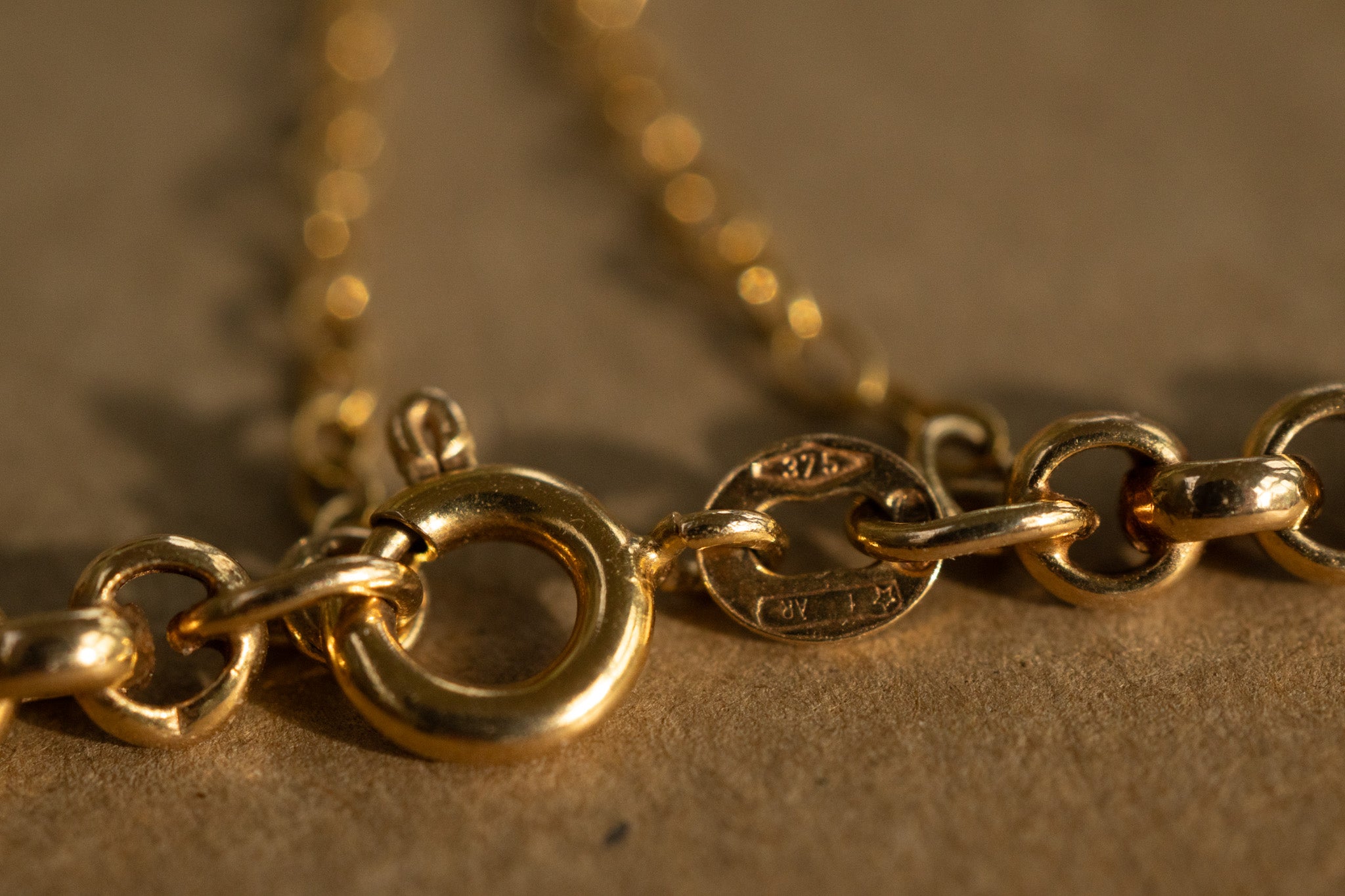 9ct Italian gold UnoAErre round Belcher chain - RESERVED