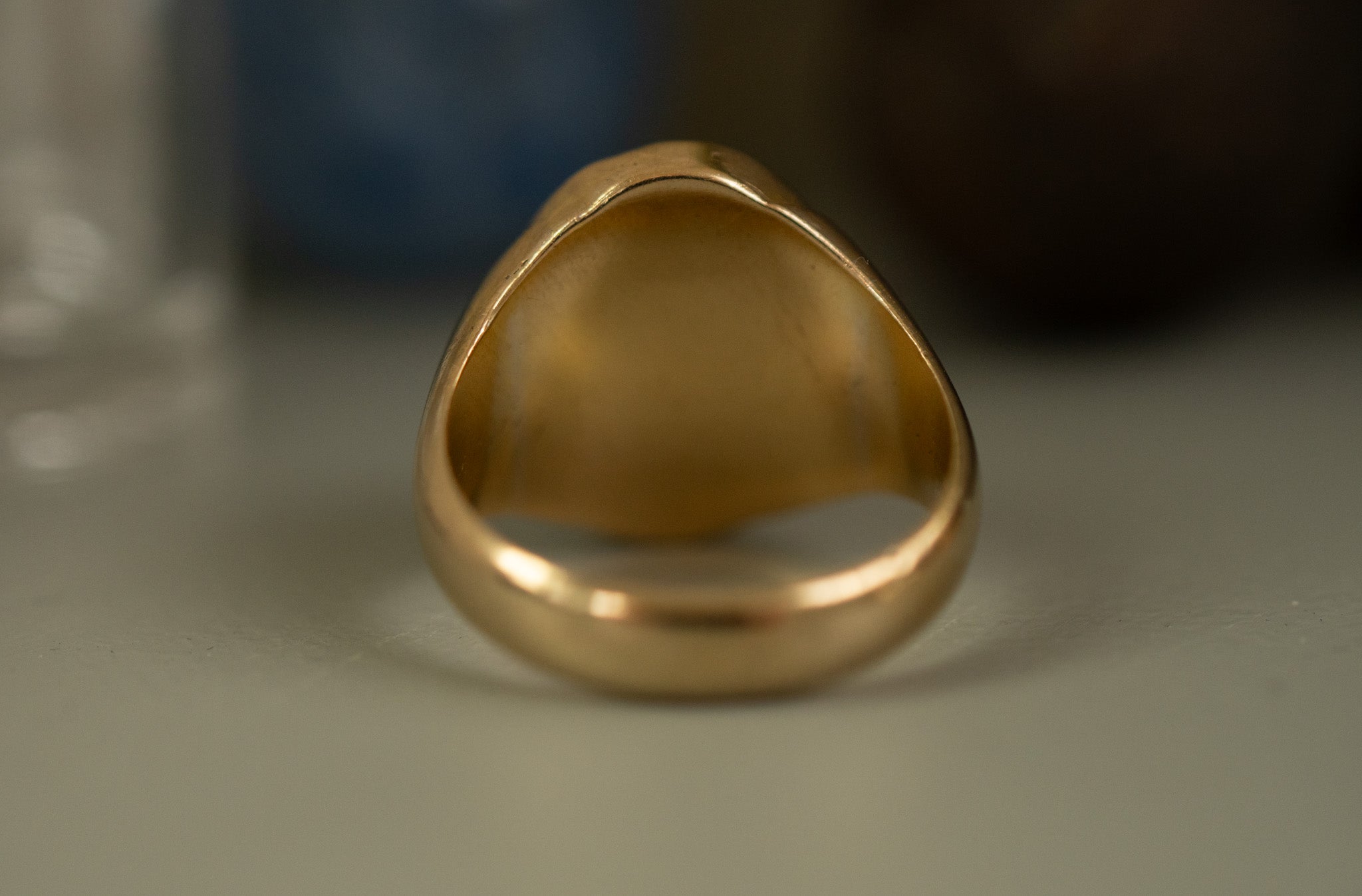Victorian 18ct Gold Banded Agate and Diamond Ring, Henry Griffiths and Sons