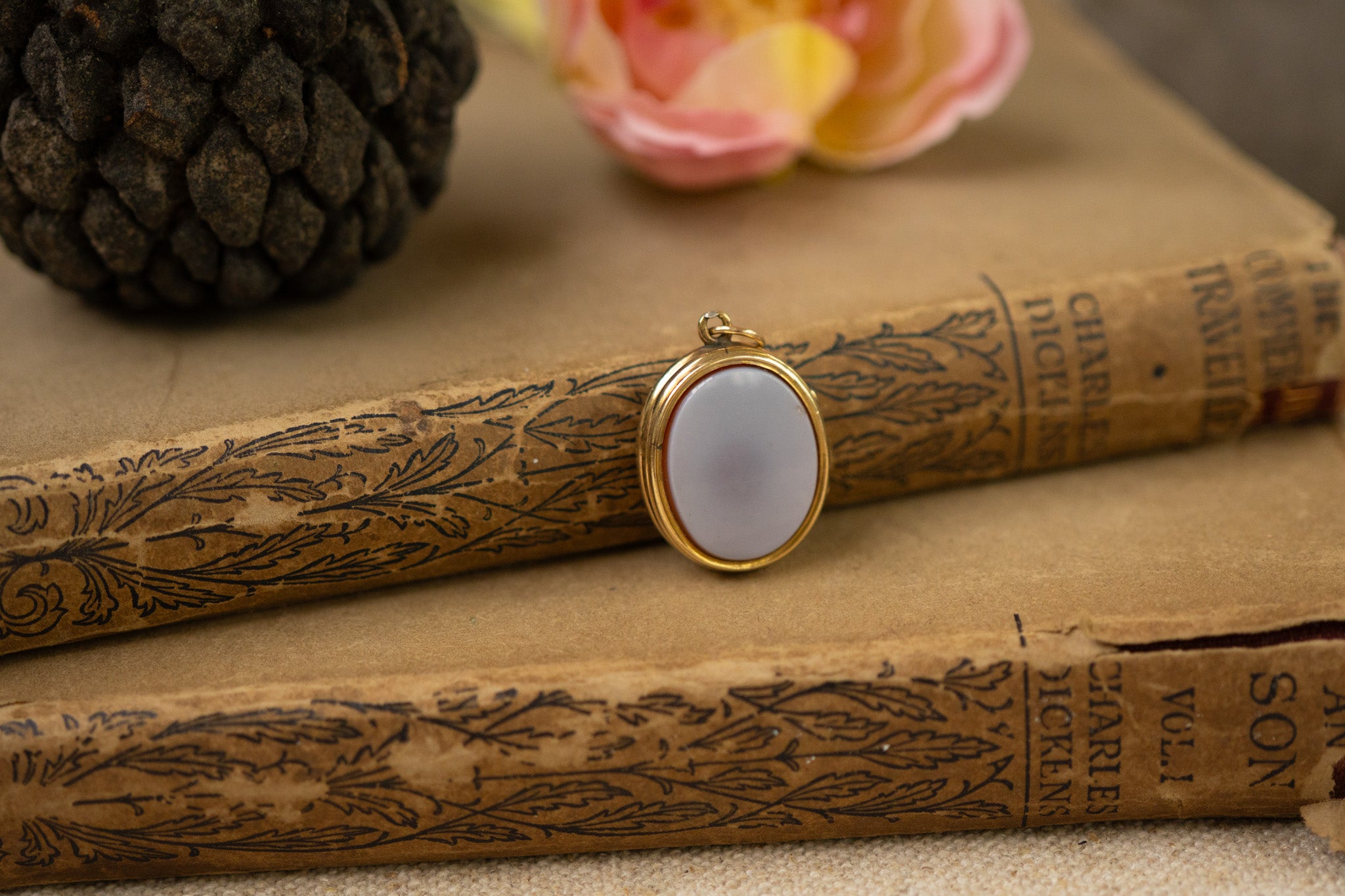 victorian 9ct gold bloodstone and sardonyx double sided locket