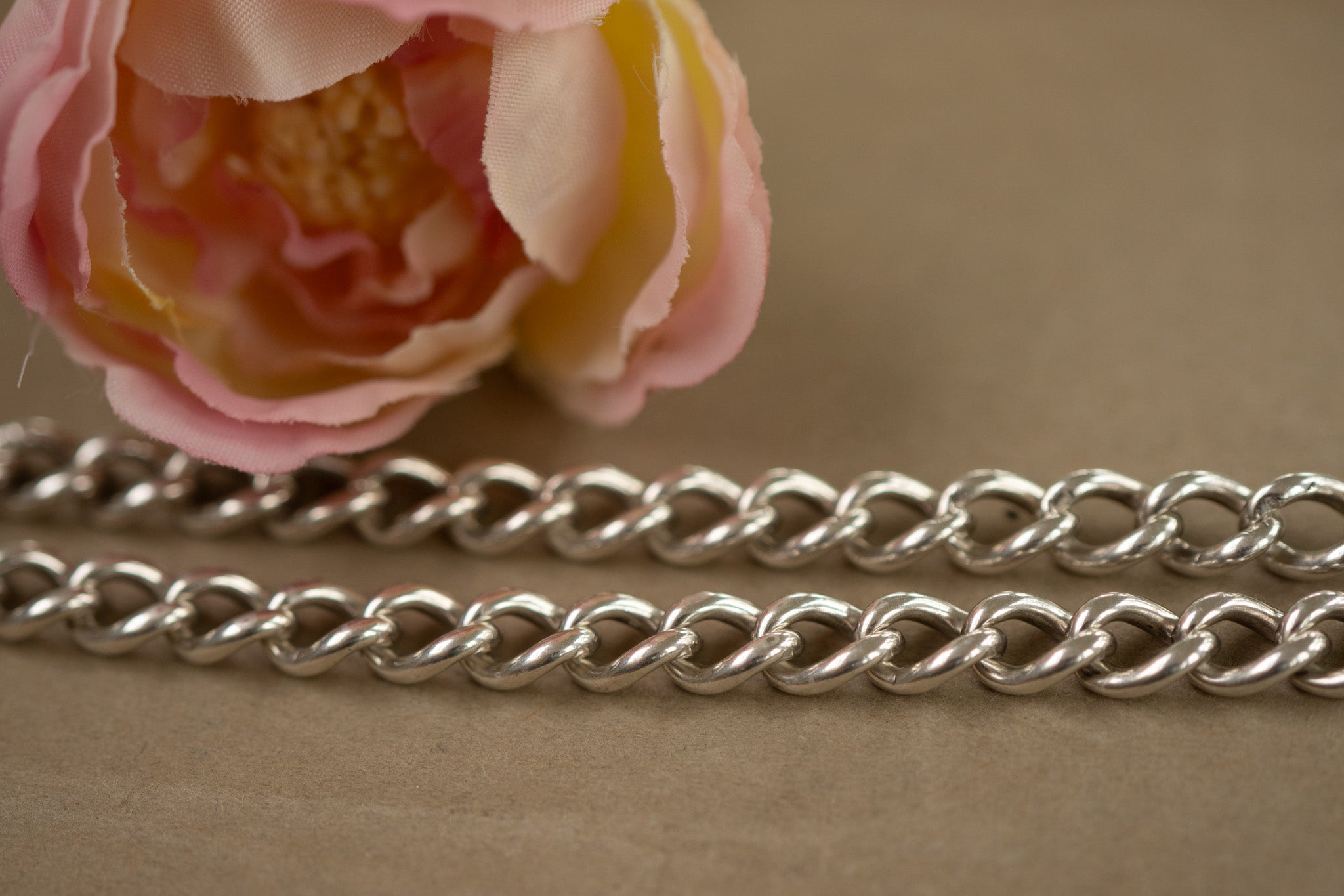 ANTIQUE SILVER DOUBLE ALBERT CHAIN WITH SLIDEABLE T BAR AND FOB SHIELD