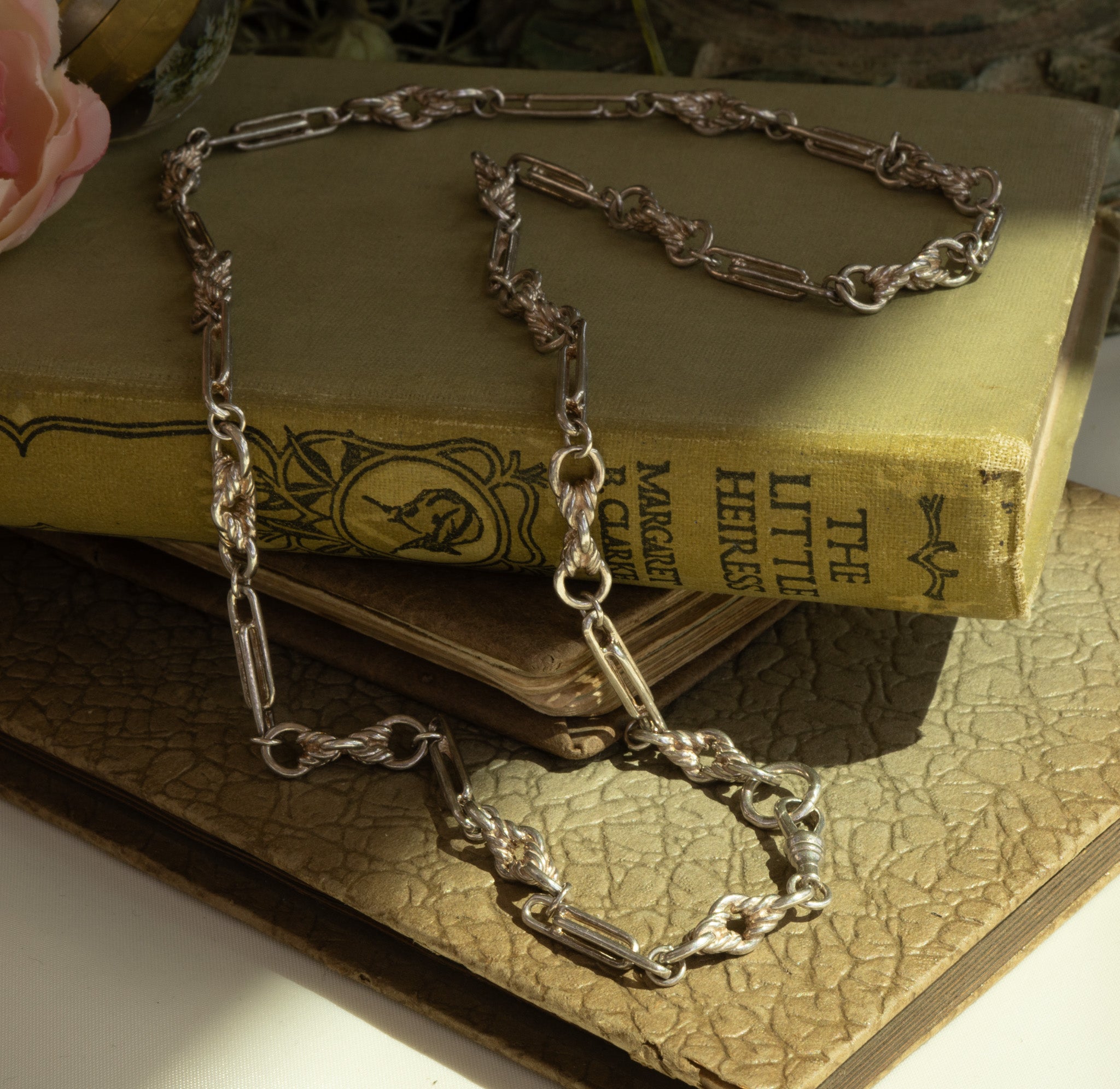 VINTAGE STERLING SILVER DOUBLE TROMBONE AND LOVERS KNOT RESERVED