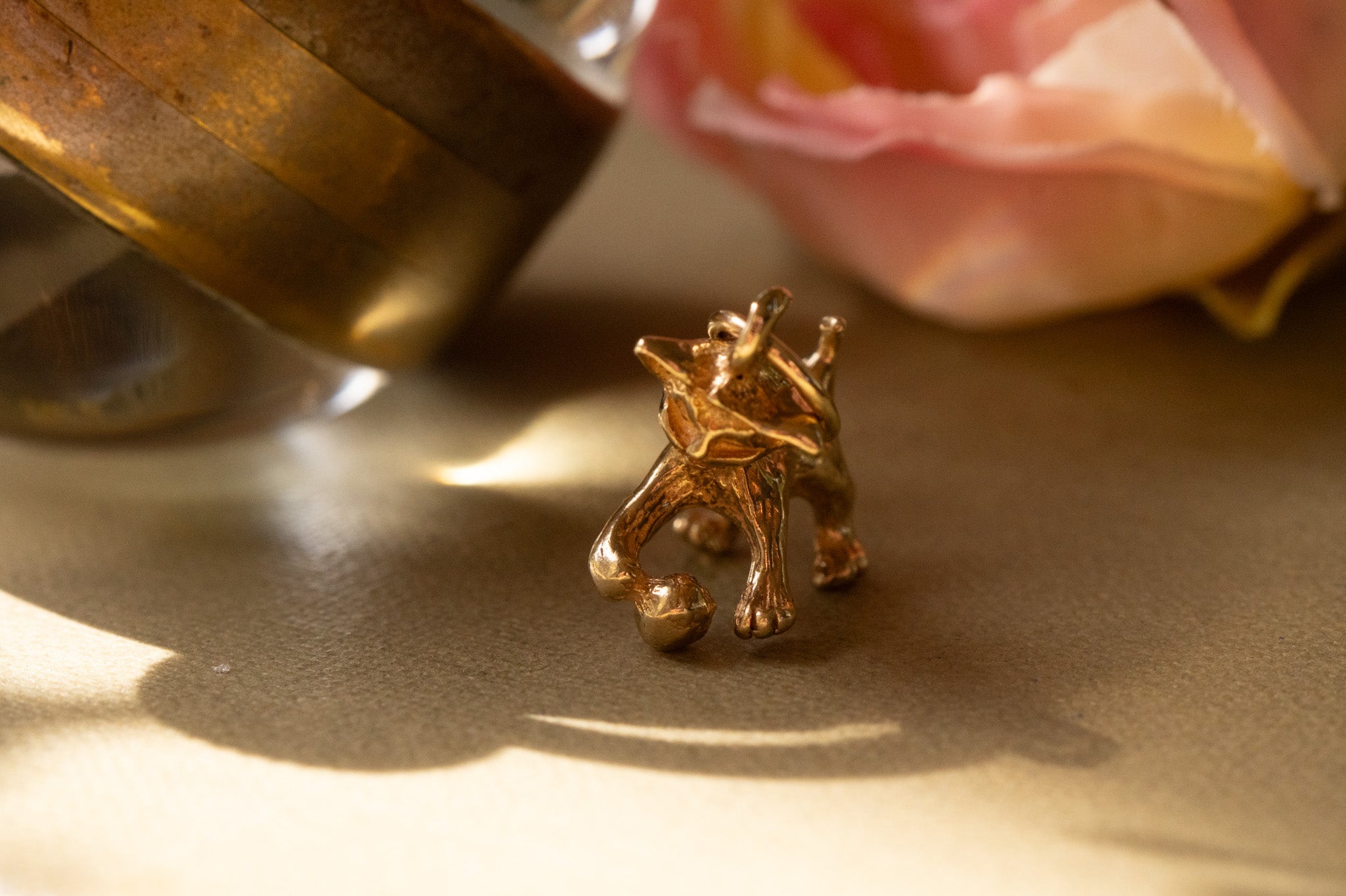 9ct Gold Kitten and Ball Charm