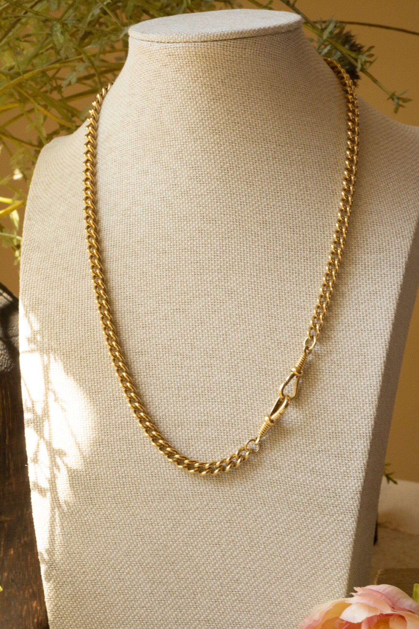 9ct gold Double Albert Chain with T bar