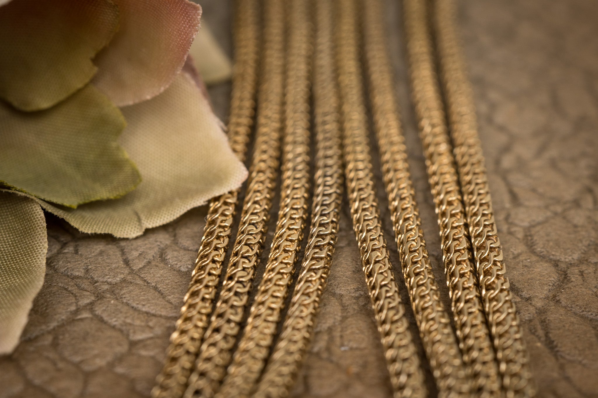 ANTIQUE 9CT GOLD S LINK GUARD CHAIN - 63 INCHES - 41.9G image 7