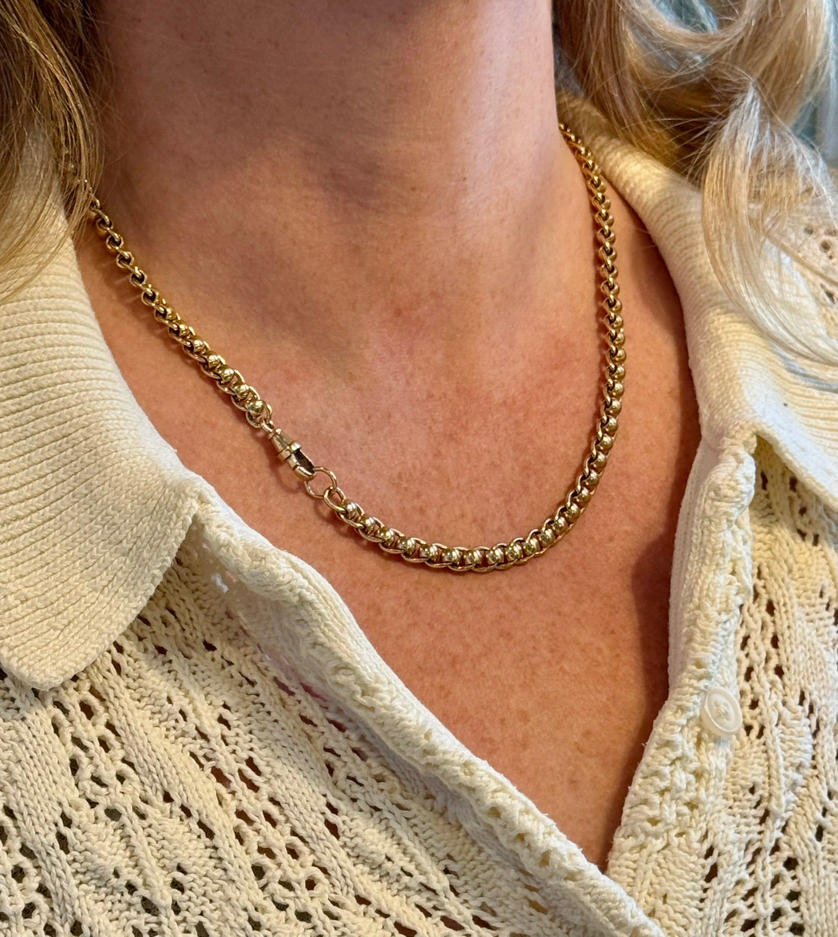 EXCEPTIONAL 9CT SUBSTANTIAL ROLLER BALL CHAIN image 9