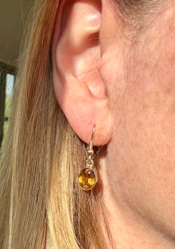 9CT GOLD SUNNY CITRINE DROP EARRINGS image 5
