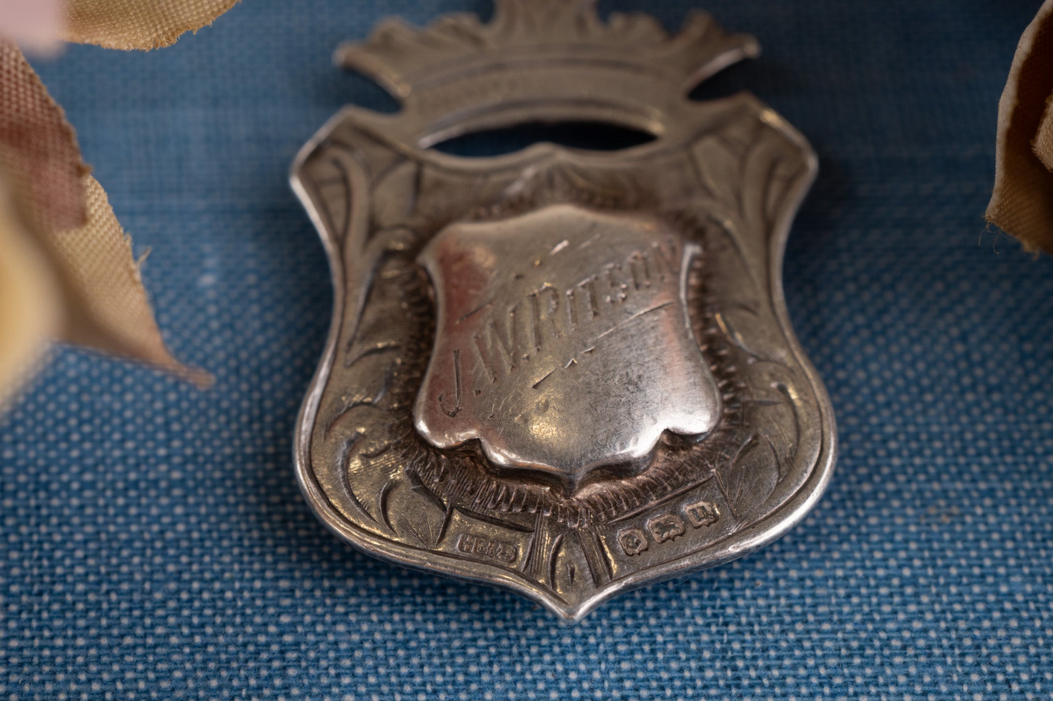 VICTORIAN HEAVY SILVER DOUBLE ALBERT CHAIN image 4