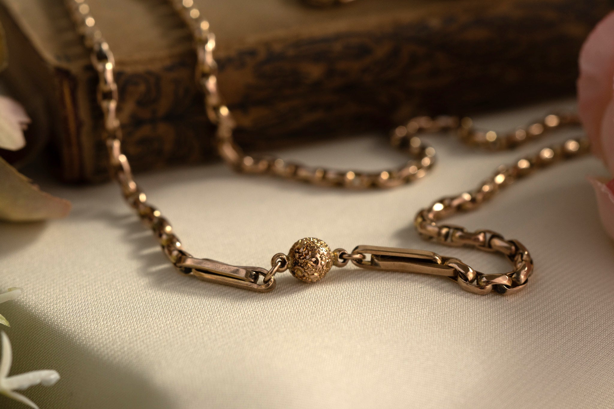 ANTIQUE BELCHER WITH TROMBONE AND SPHERE LINKS image 9