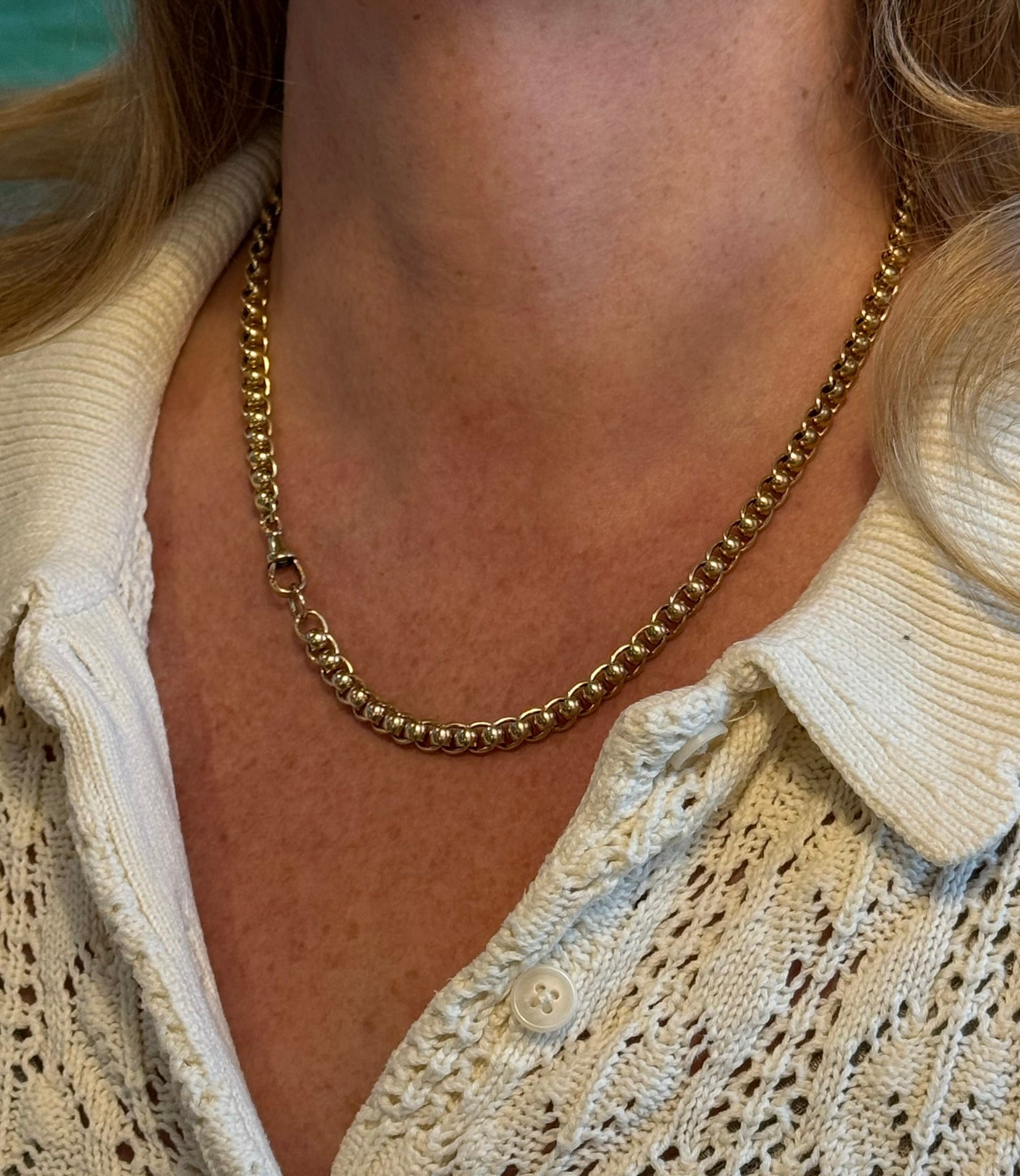 EXCEPTIONAL 9CT SUBSTANTIAL ROLLER BALL CHAIN image 4