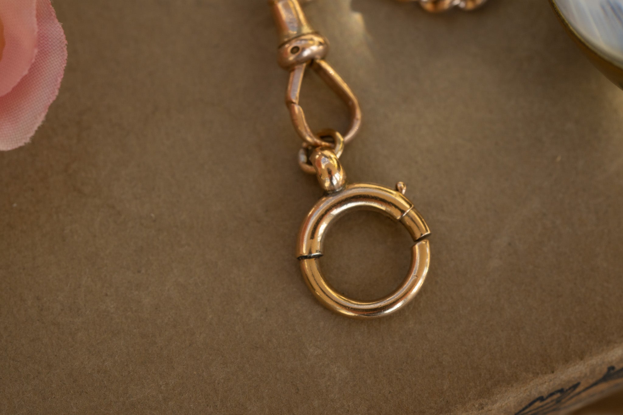 ANTIQUE 9CT GOLD LARGE BOLT CLASP image 1