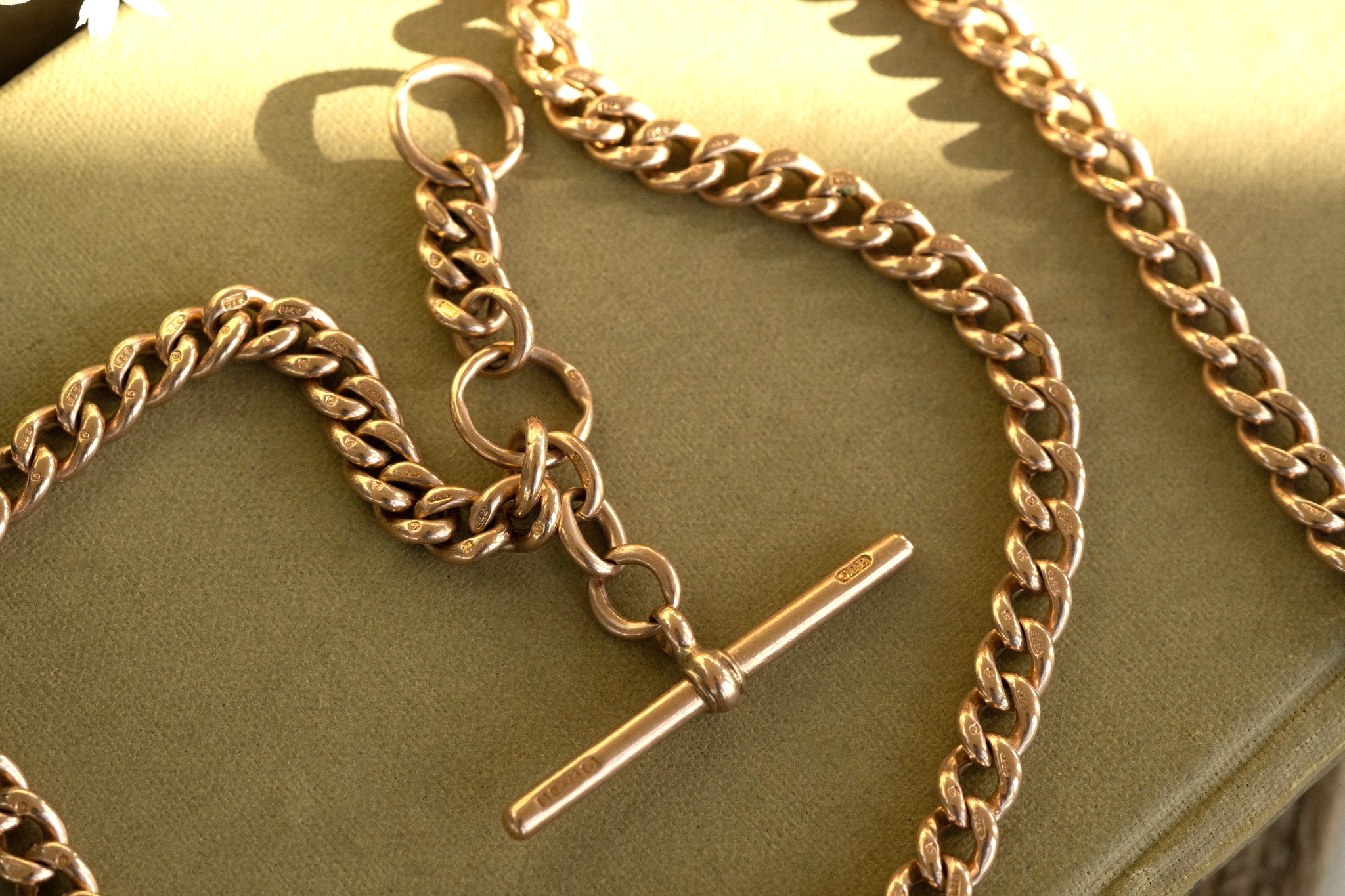 ANTIQUE SOLID ALBERT WITH SWIVEL CLASP AND T BAR image 3