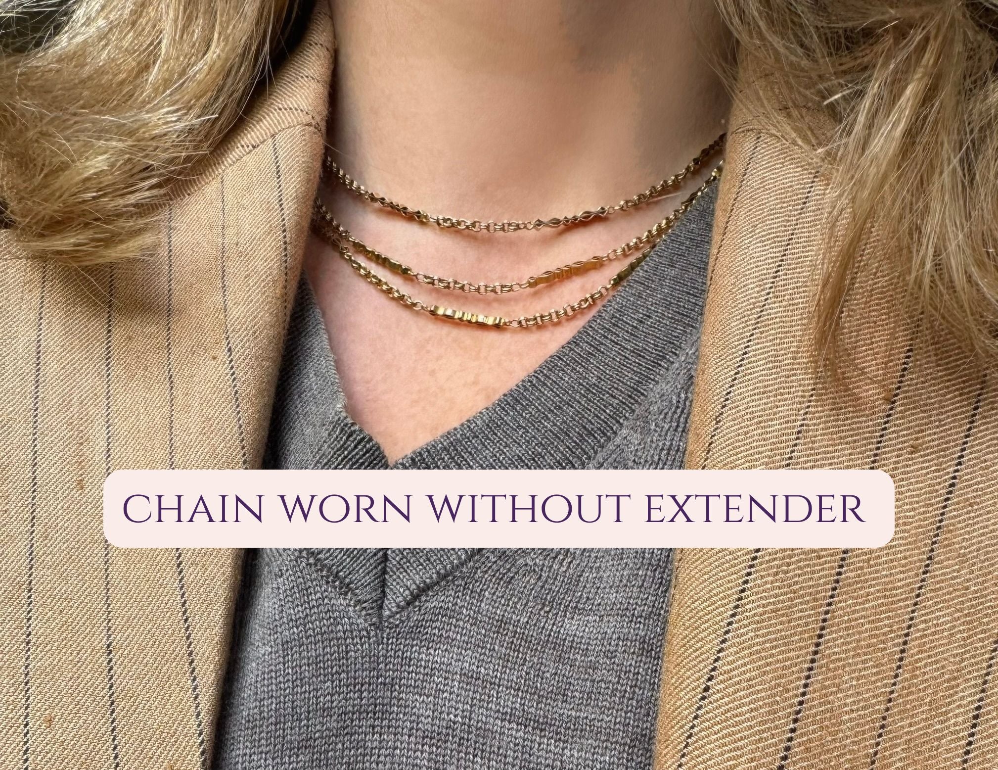 9CT YELLOW DOUBLE ALBERT CHAIN EXTENDER OR BRACELET - reserved