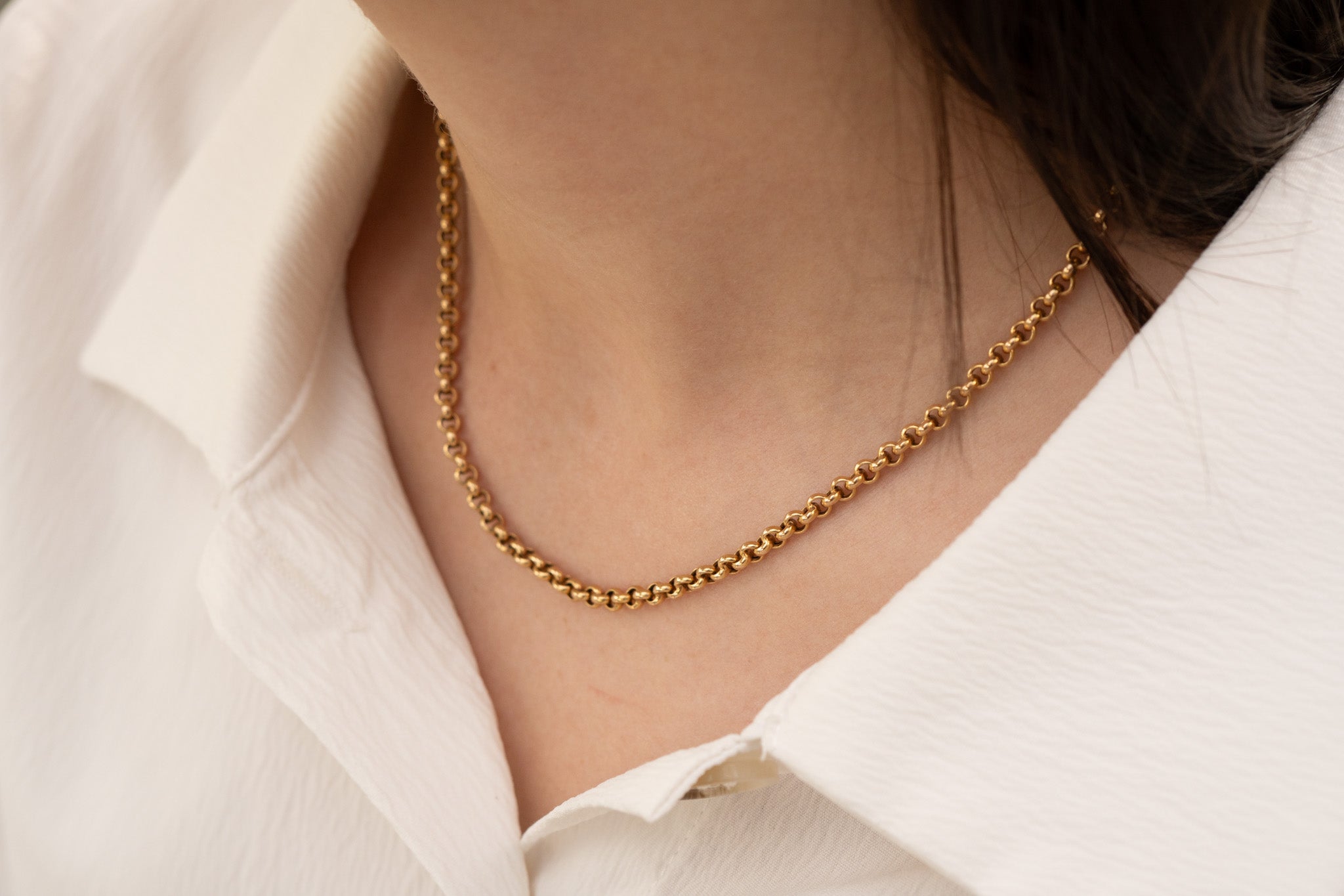9ct Italian gold UnoAErre round Belcher chain - RESERVED