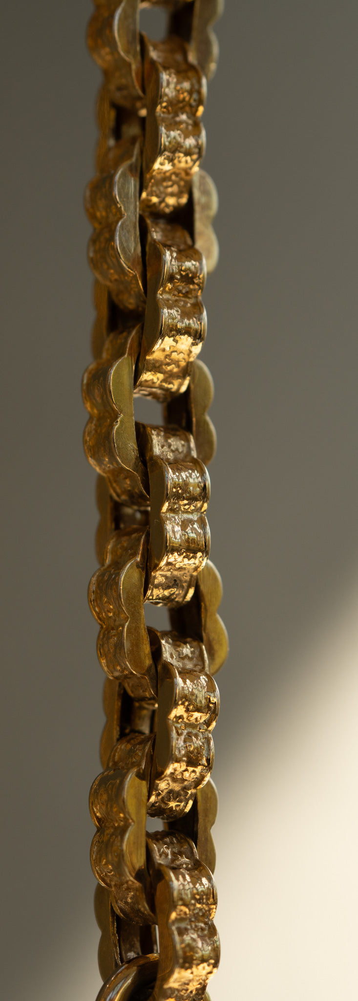 ANTIQUE 9 CT SCALLOPED EDGE BRACELETS WITH ALBERT CLASP - reserved