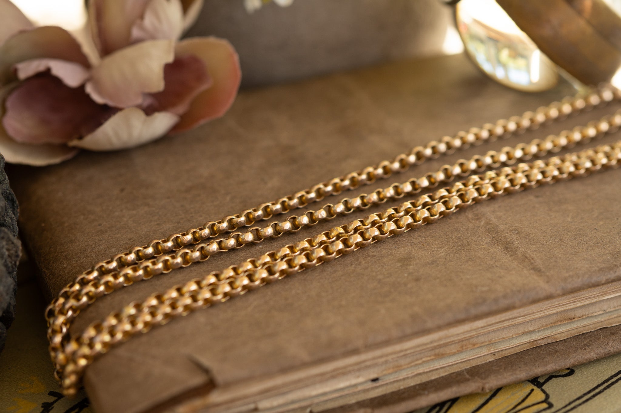ANTIQUE LONG LINE BELCHER WITH ALBERT CLASP 9CT GOLD