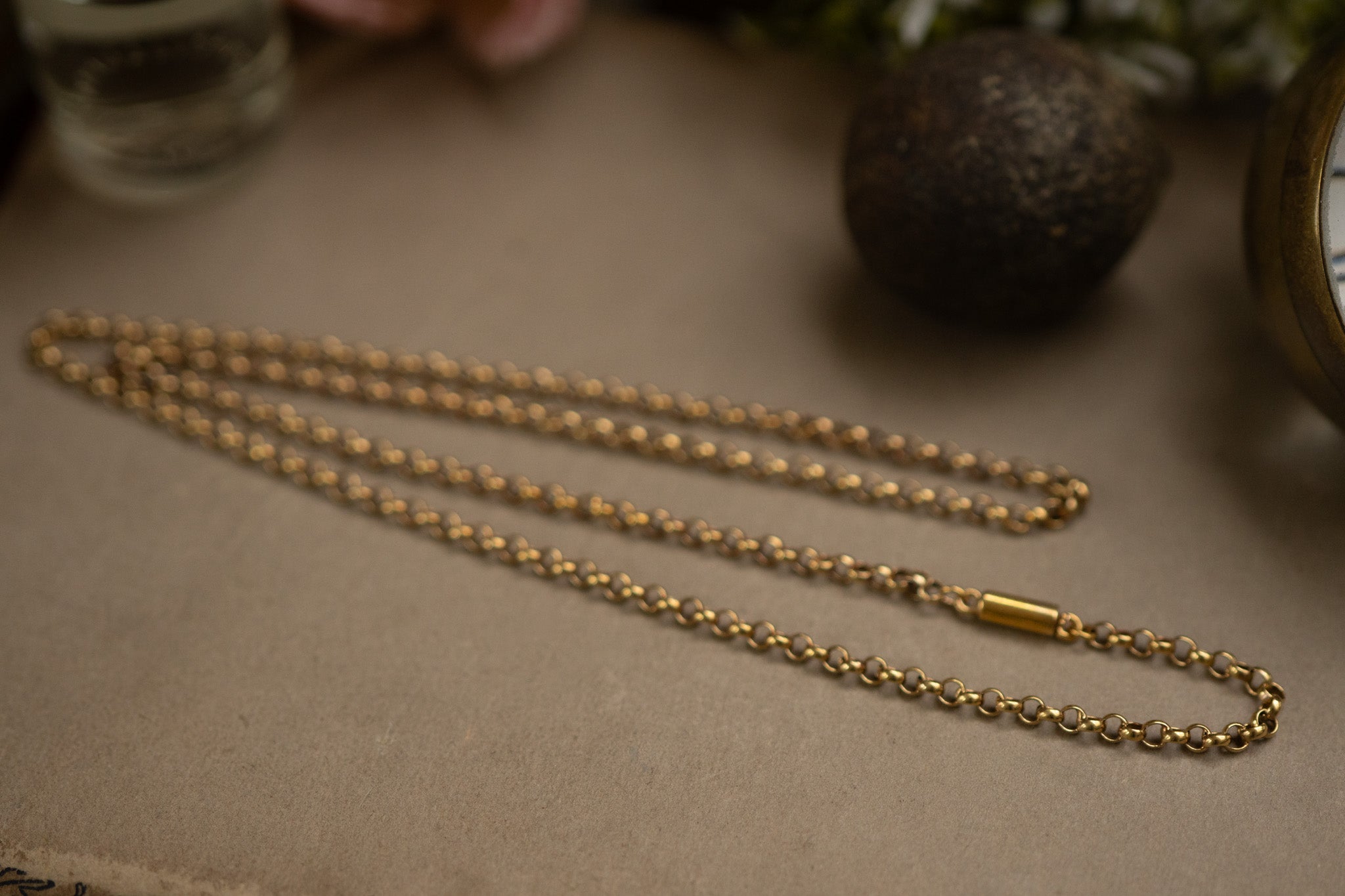 Antique 15ct Gold Belcher with Barrel Clasp
