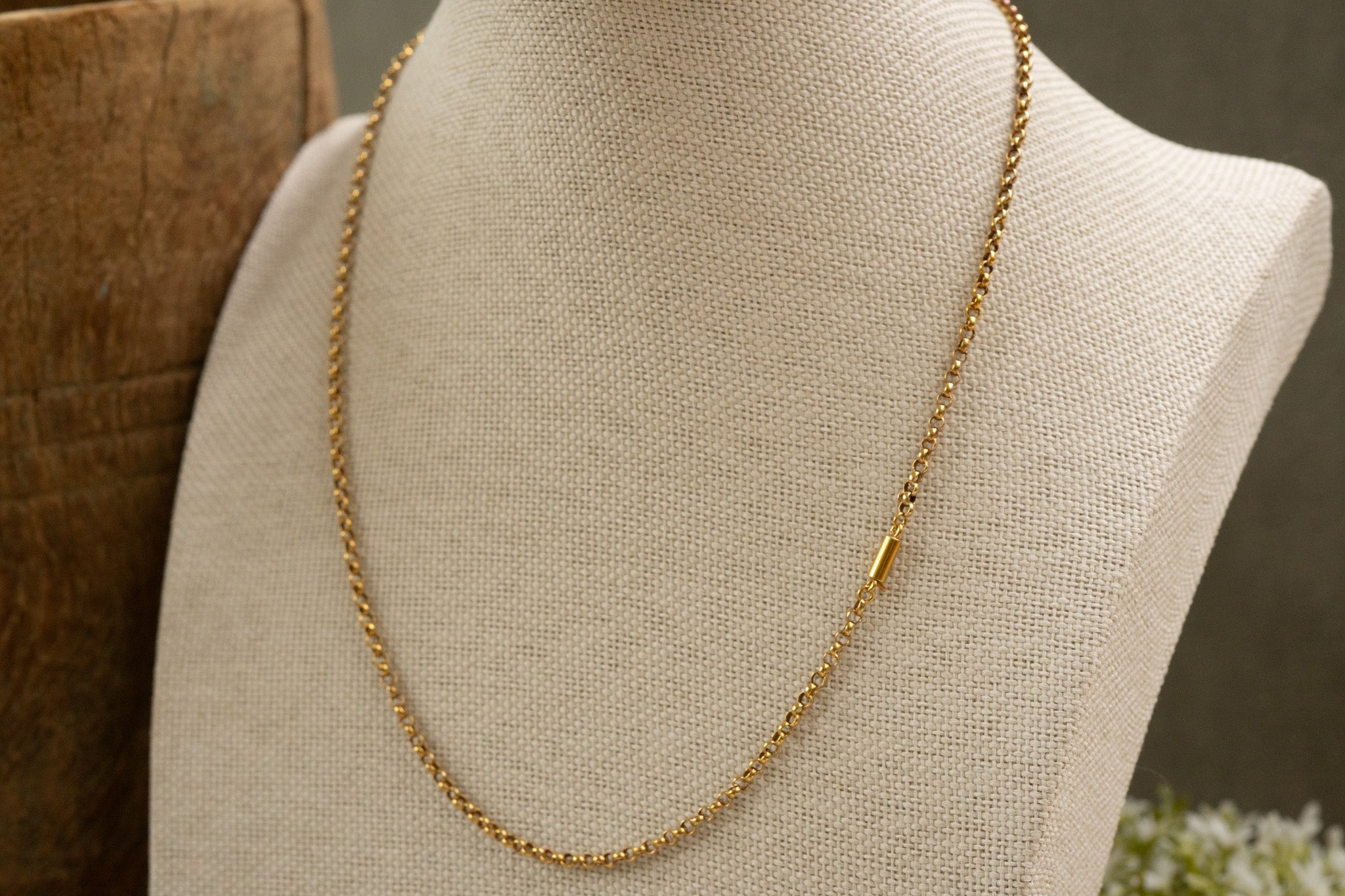 Antique 15ct Gold Belcher with Barrel Clasp