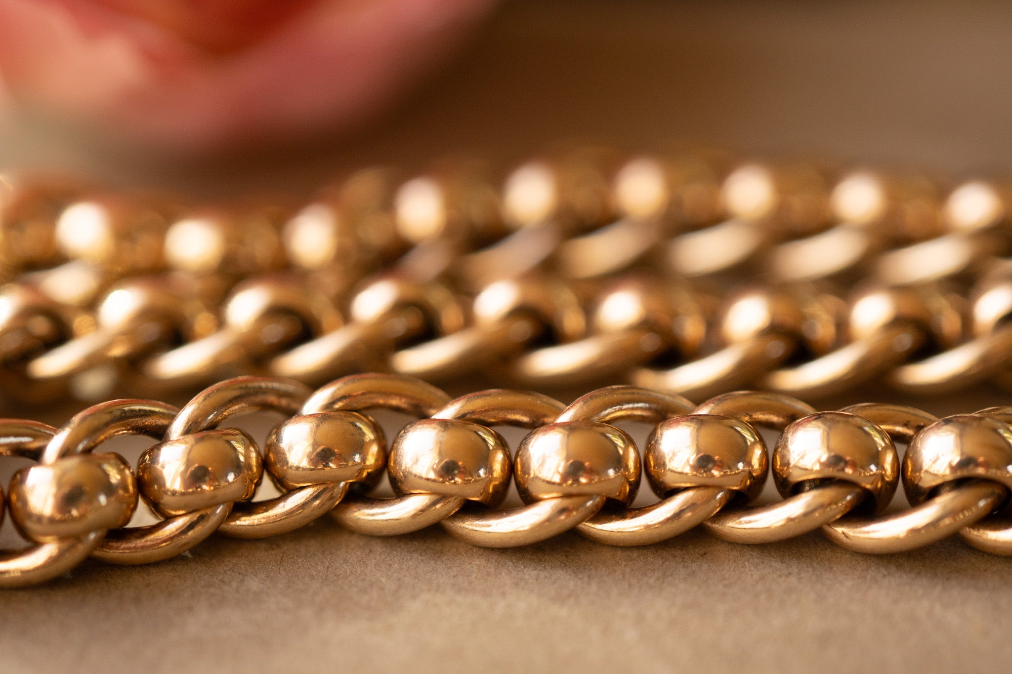 The Rollerball. 71.5g Solid 9ct Gold Chain
