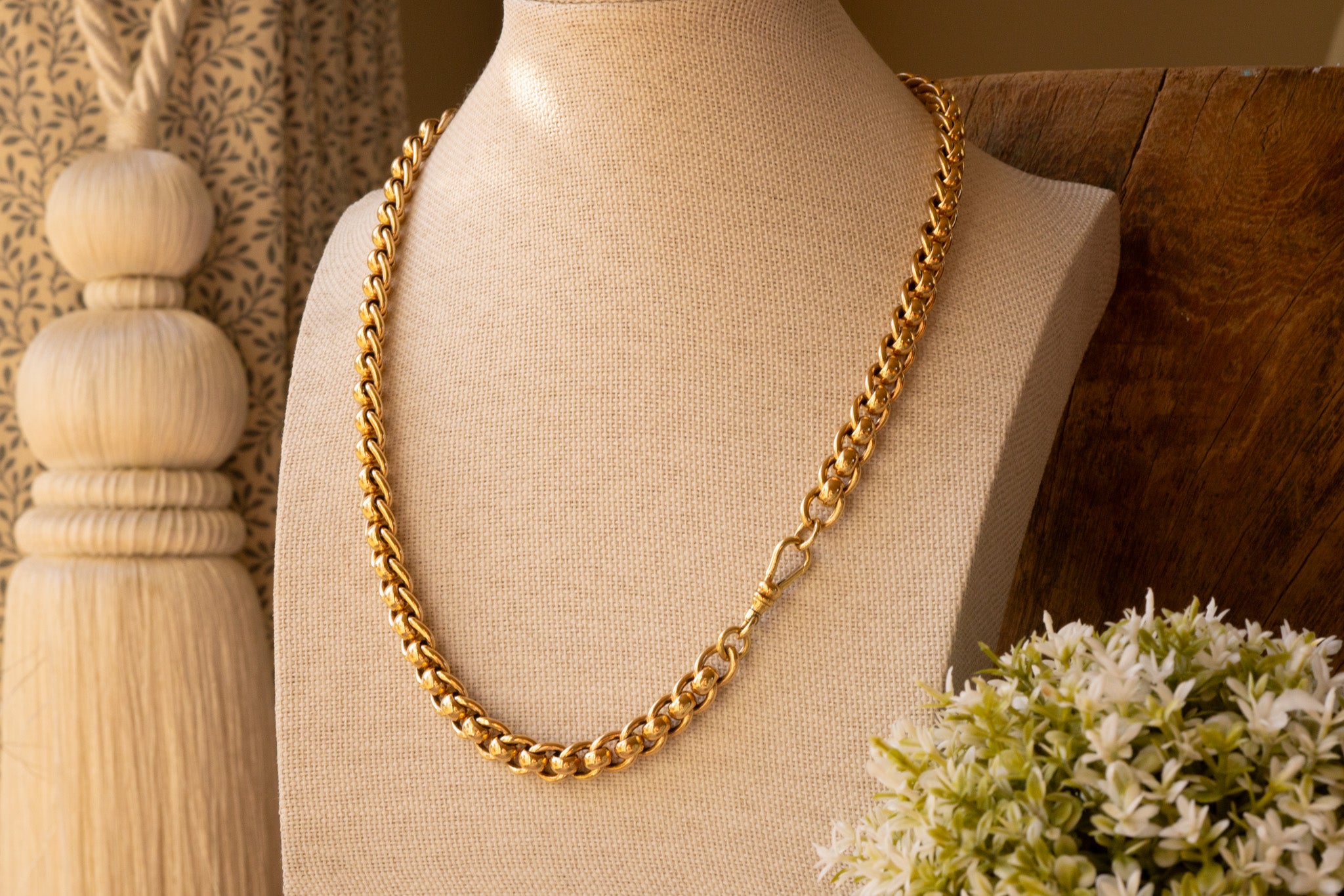 The Rollerball. 71.5g Solid 9ct Gold Chain