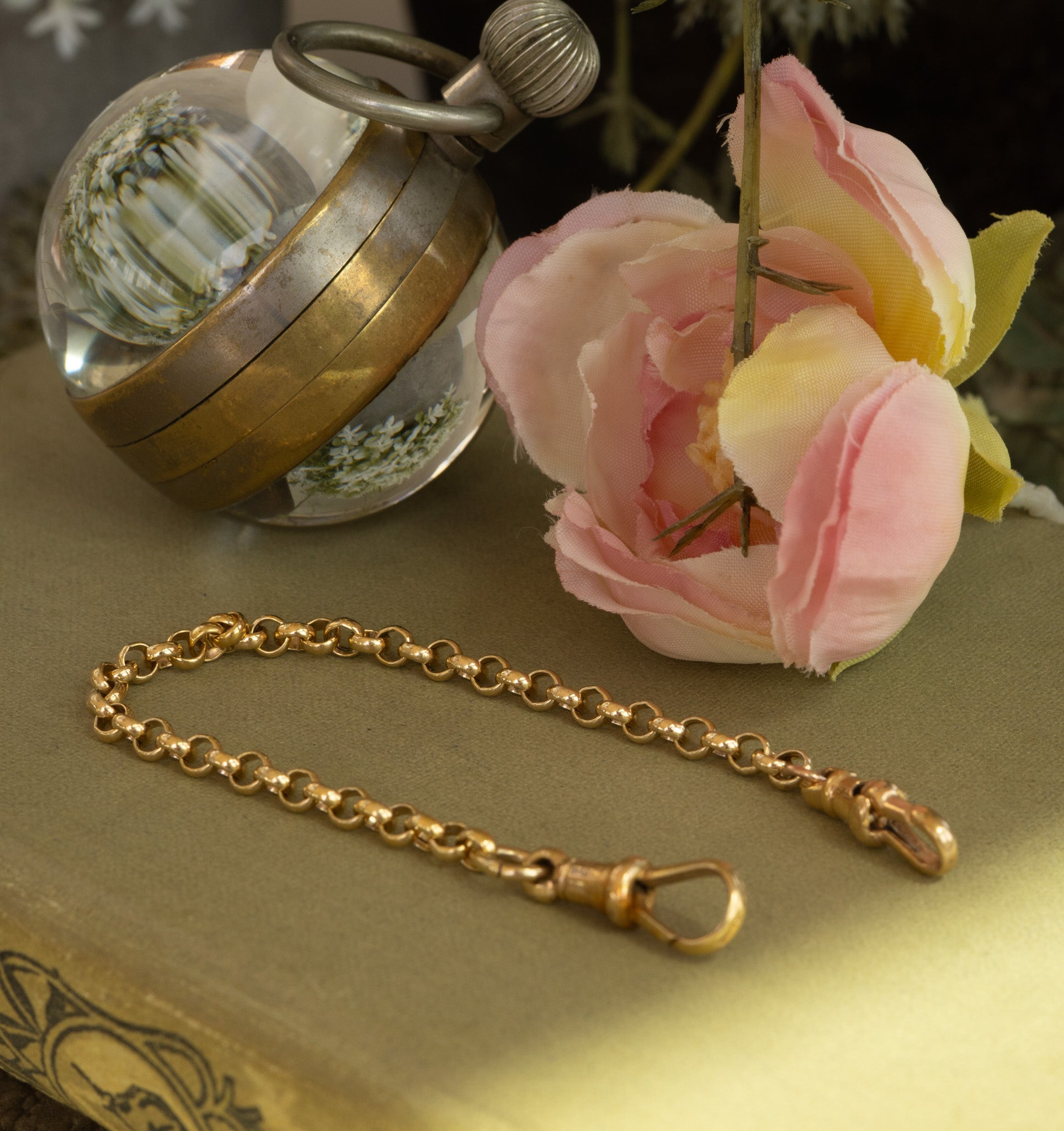 9CT YELLOW DOUBLE ALBERT CHAIN EXTENDER OR BRACELET - reserved