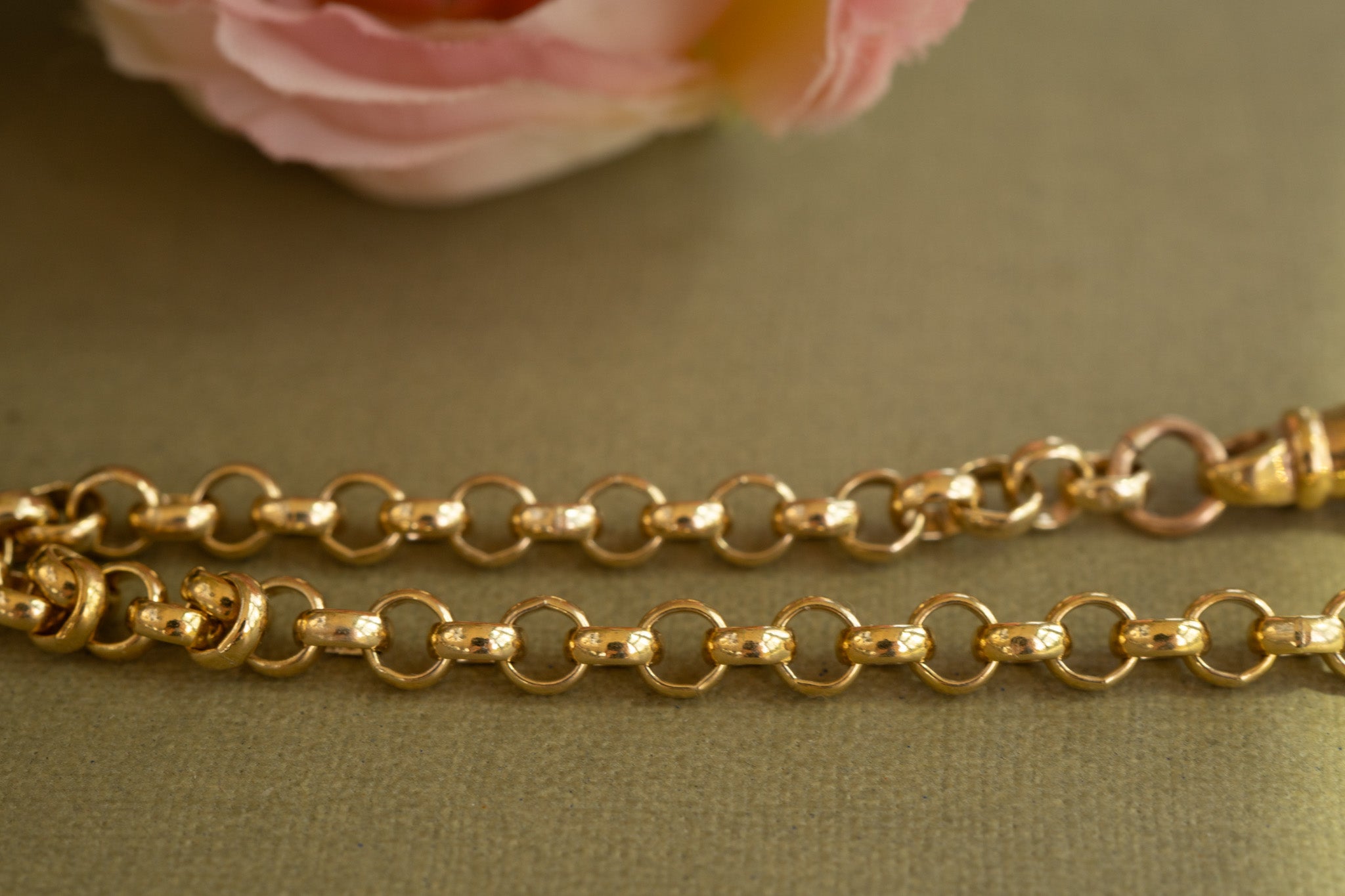9CT YELLOW DOUBLE ALBERT CHAIN EXTENDER OR BRACELET - reserved