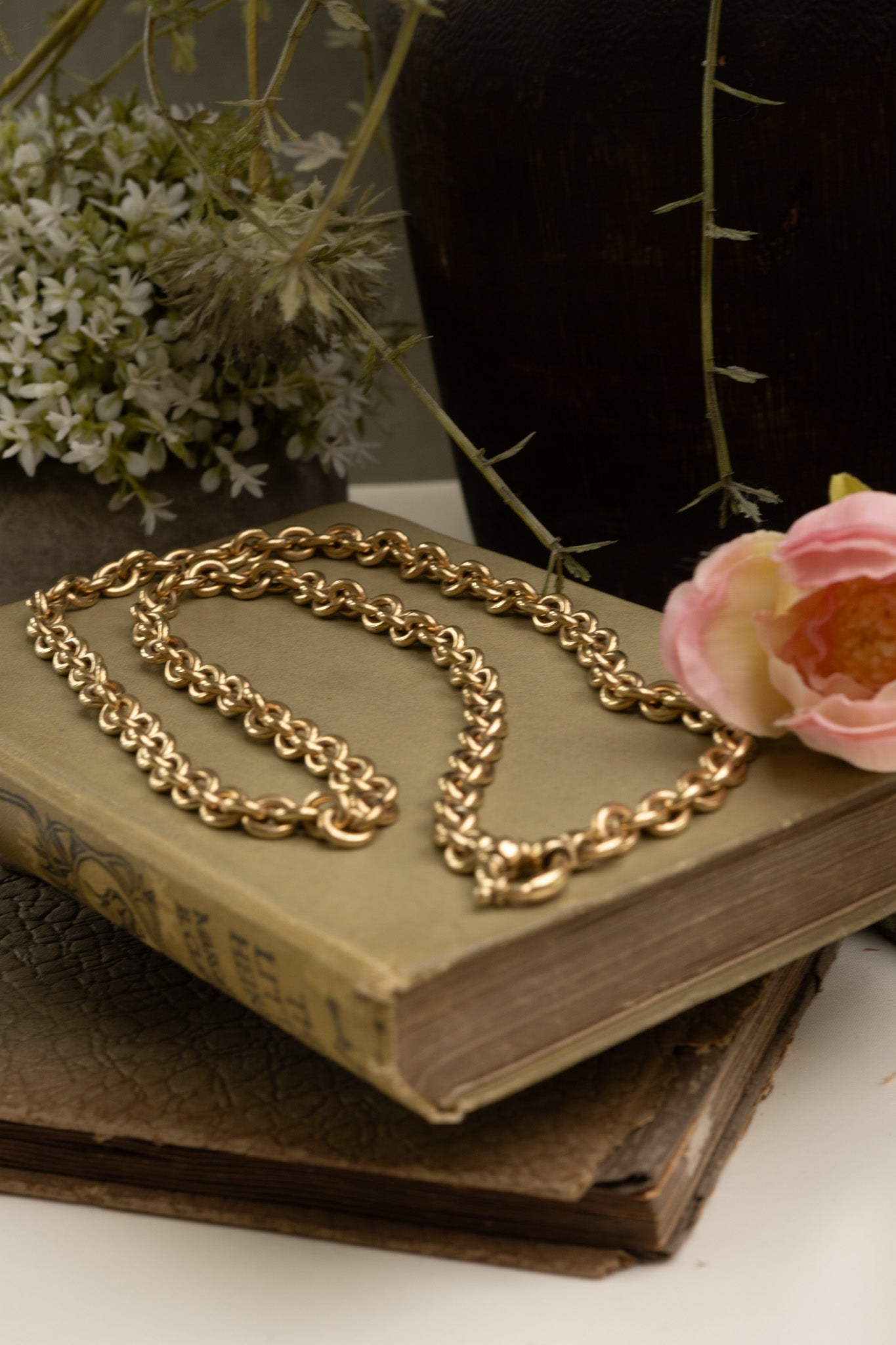 9ct Gold Oversized Cable Link Chain with Puffy Bolt Clasp, 86 grams - Reserved