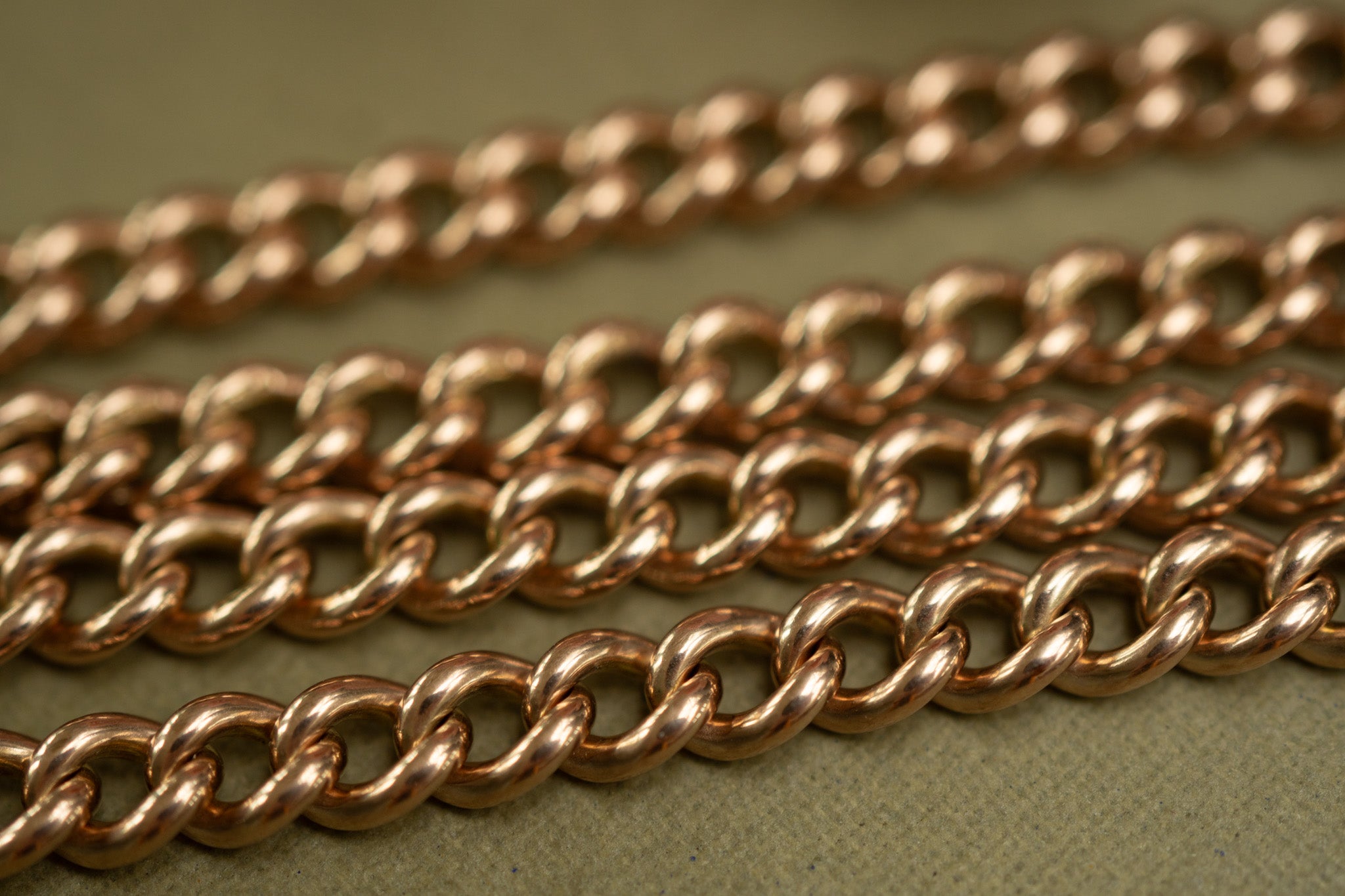 Antique Soft Peach Rose Double Albert Chain With Slideable T Bar. reserved