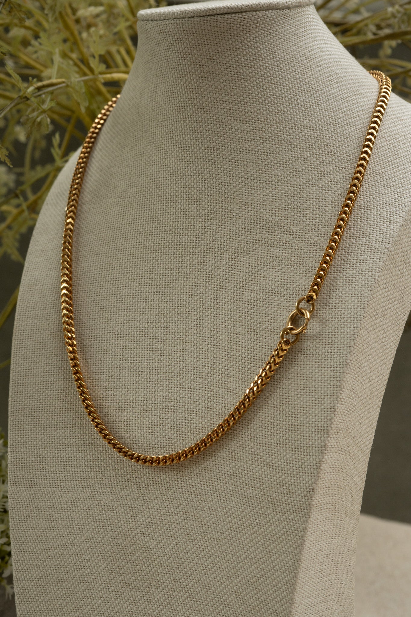 Chunky 9ct Gold Square Wheat Link Chain - Reserved