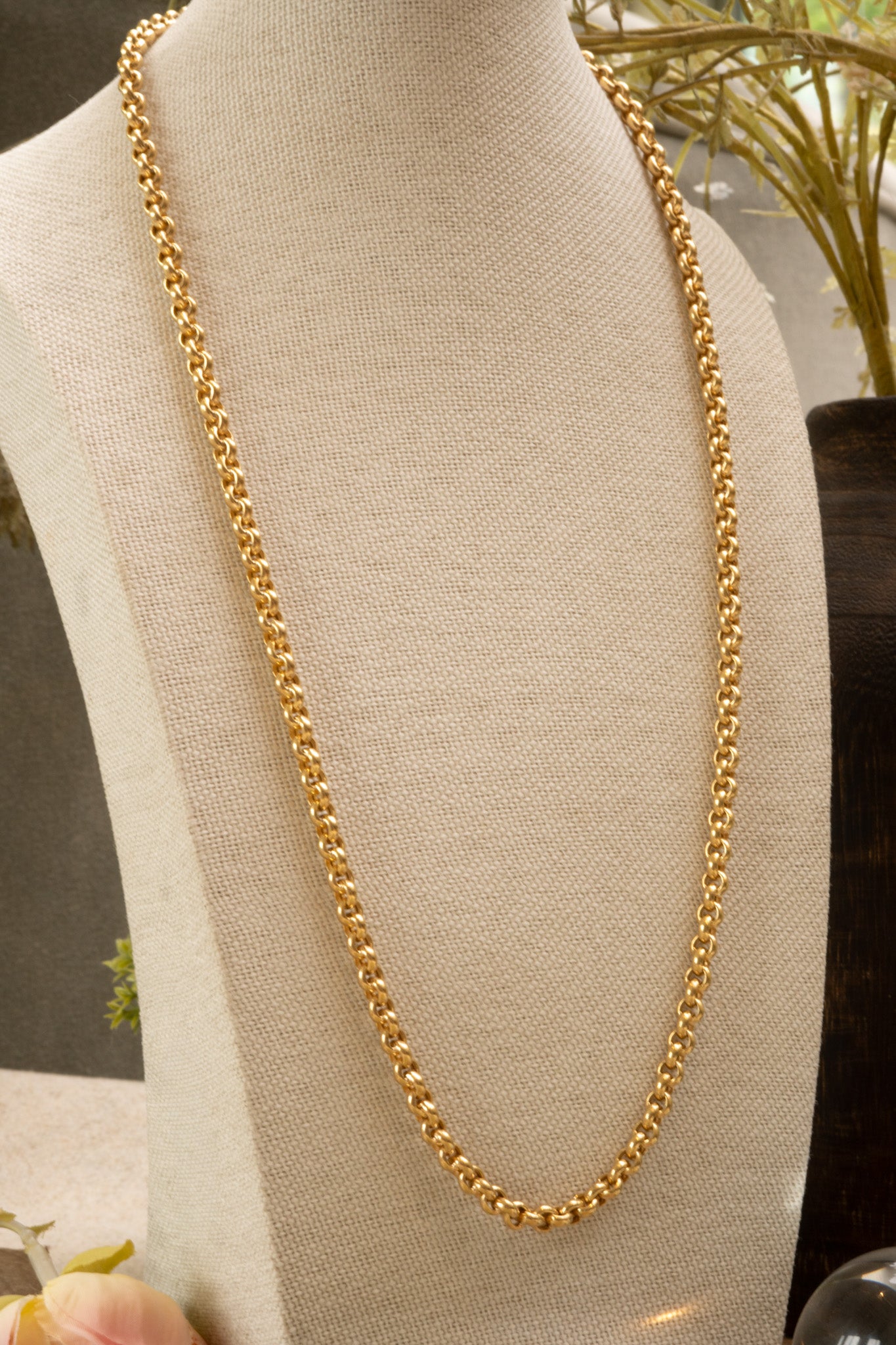 Vintage 9ct Italian Gold Belcher Chain by Unoaerre, Hallmarked 1989 - Reserved