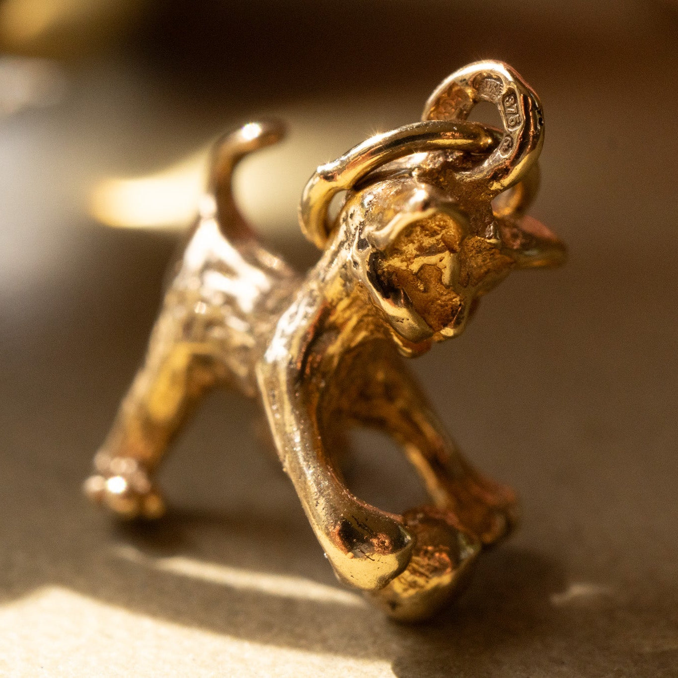 9ct Gold Kitten and Ball Charm