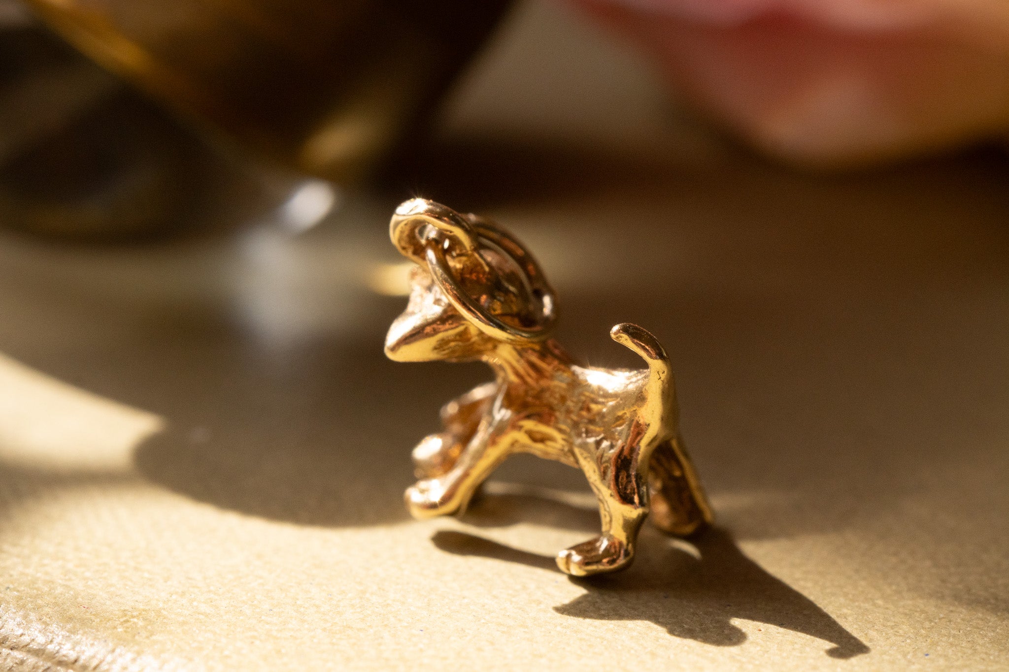 9ct Gold Kitten and Ball Charm