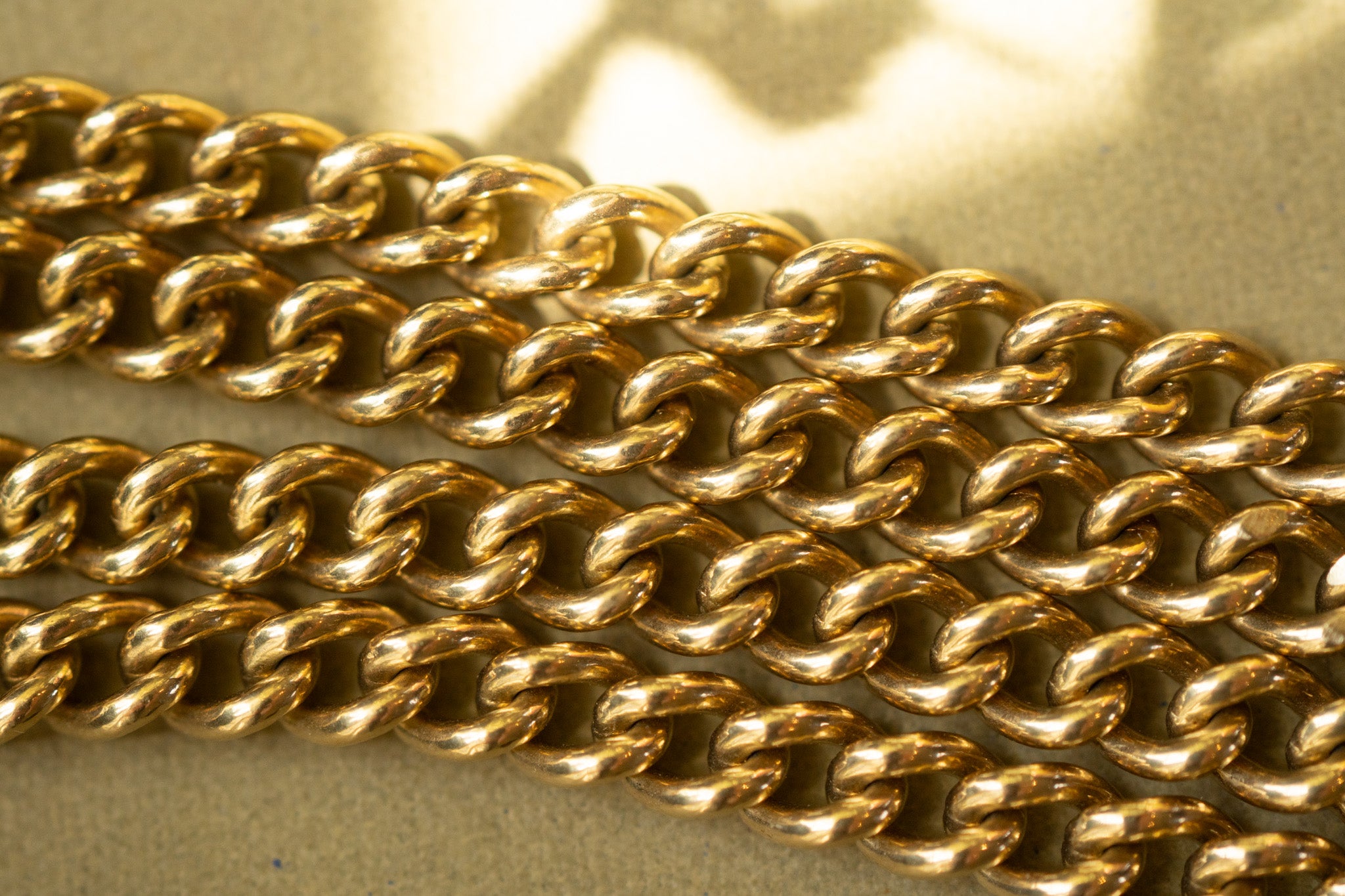 9ct gold Double Albert Chain with T bar