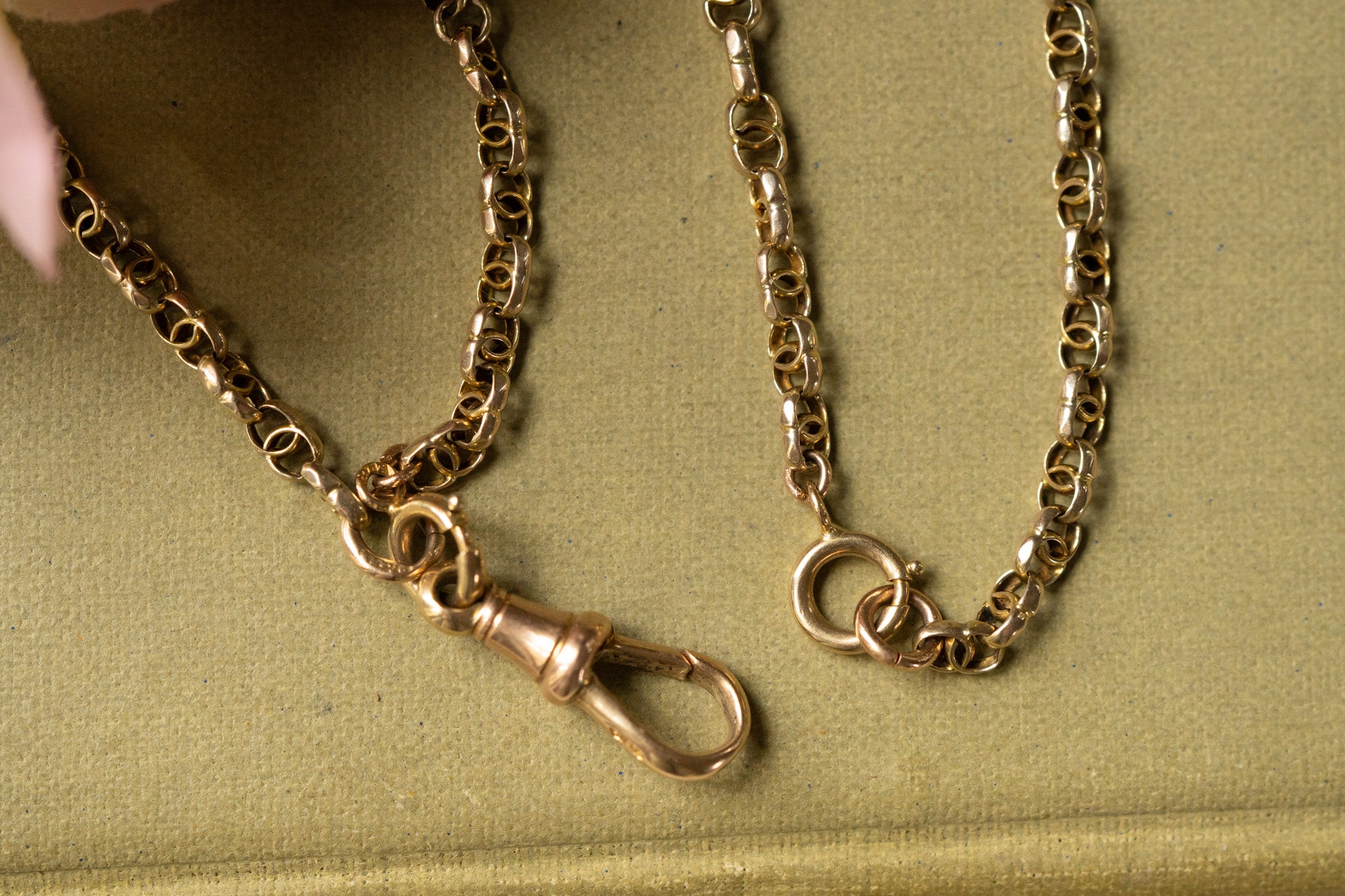 Victorian 9ct Gold Fancy Link Longuard Chain, Pierced Bar Links,
