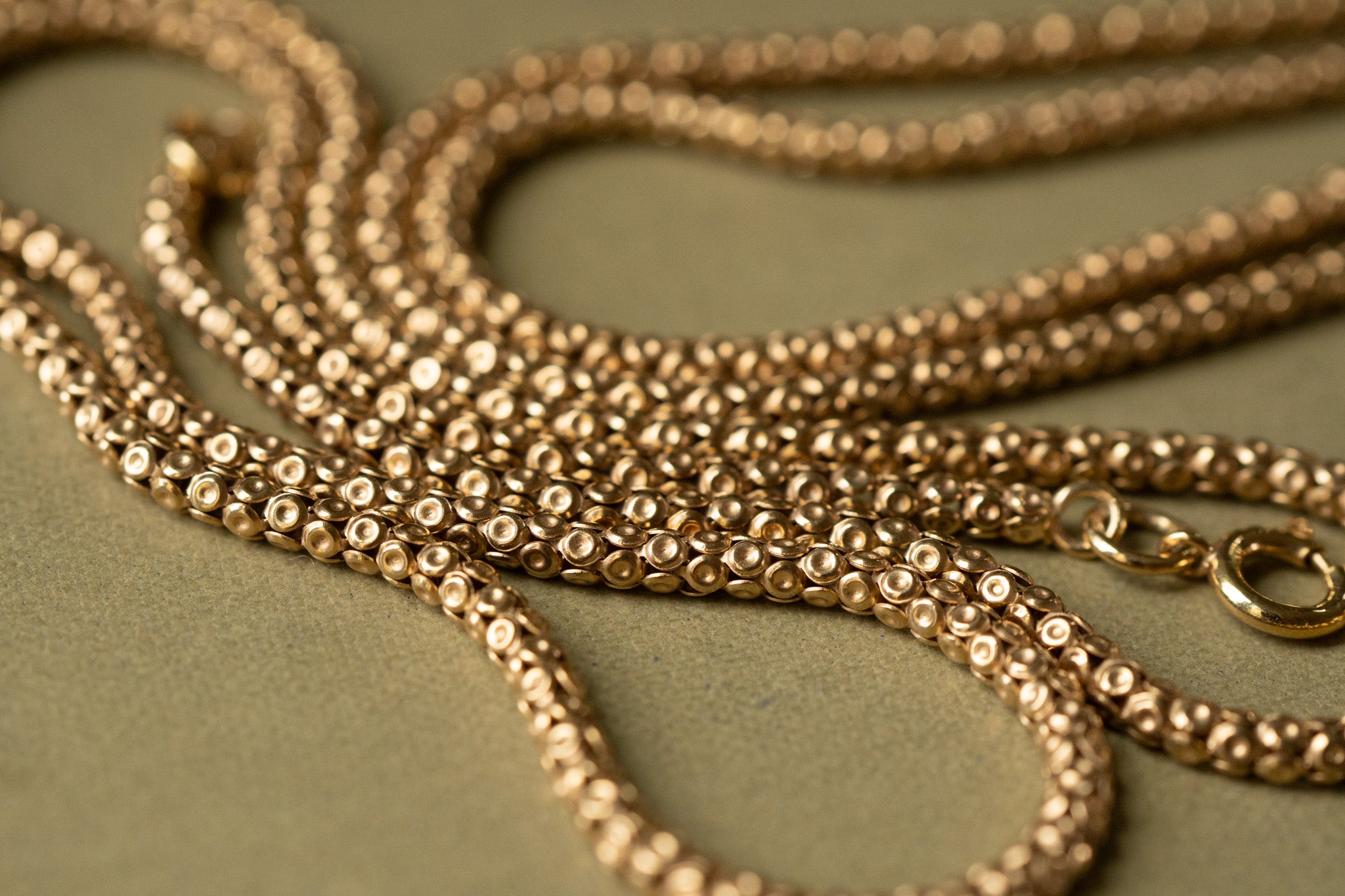 9CT GOLD POPCORN CHAIN THREE AVAILABLE