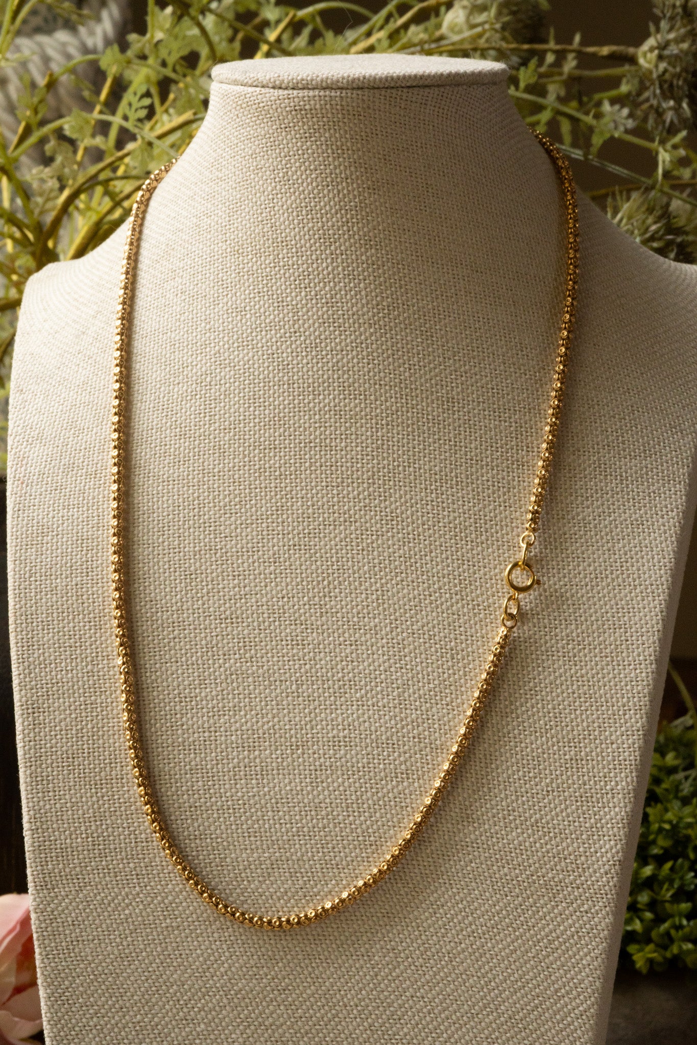 9CT GOLD POPCORN CHAIN THREE AVAILABLE