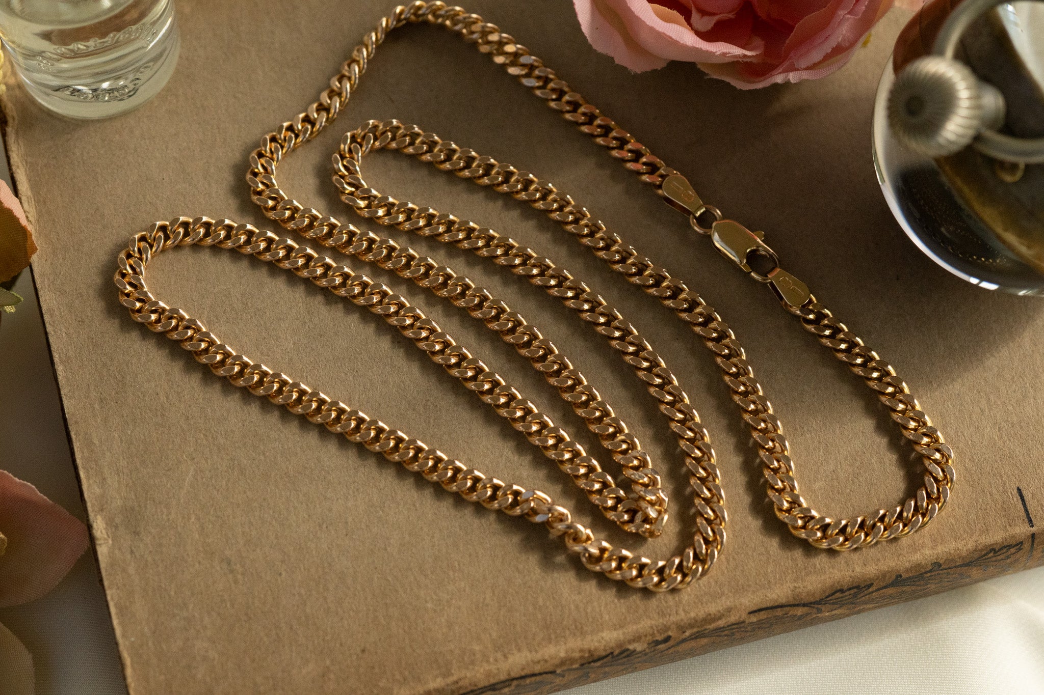 VINTAGE UNOAERRE 9CT SOLID ITALIAN CURB CHAIN image 5