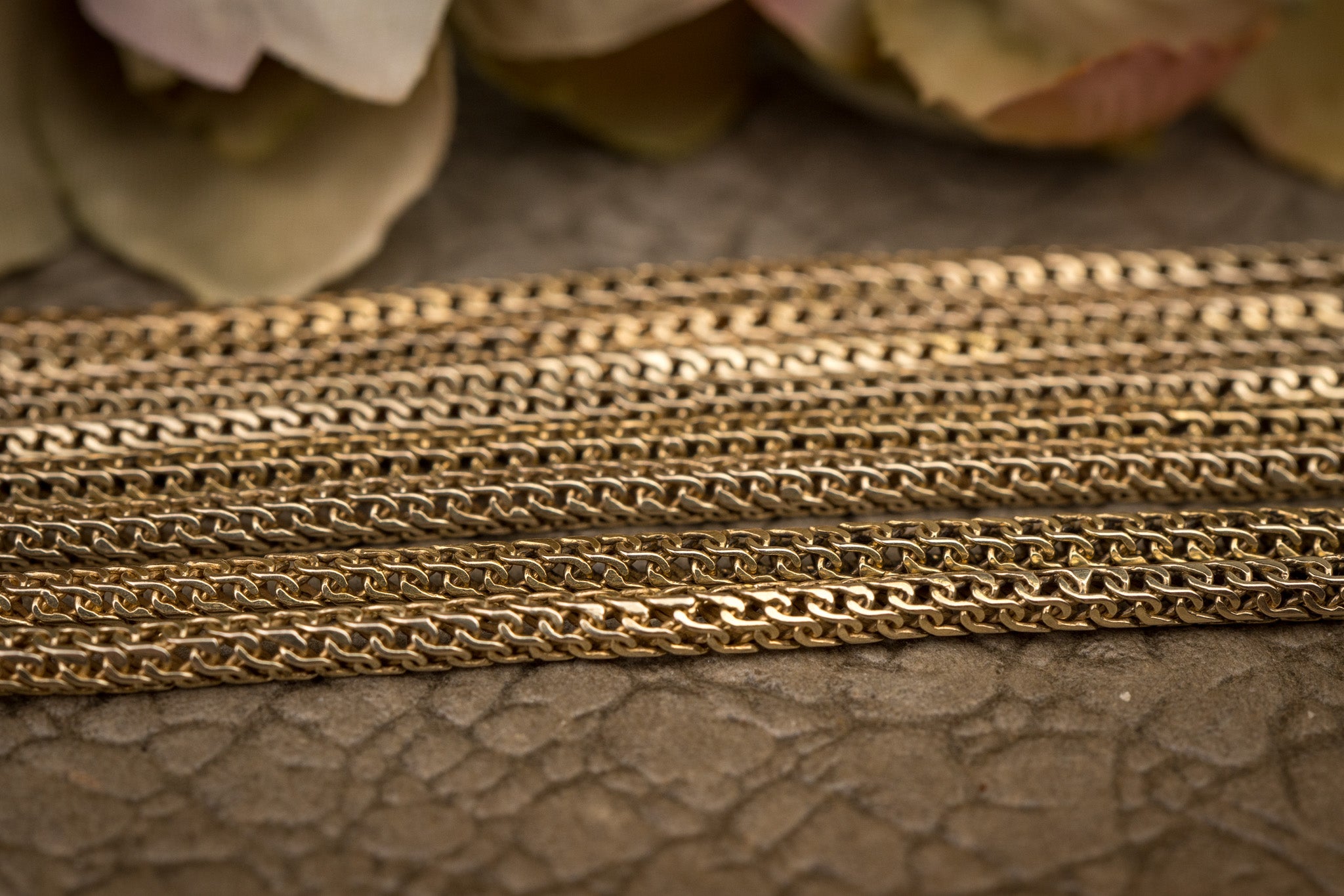ANTIQUE 9CT GOLD S LINK GUARD CHAIN - 63 INCHES - 41.9G image 6